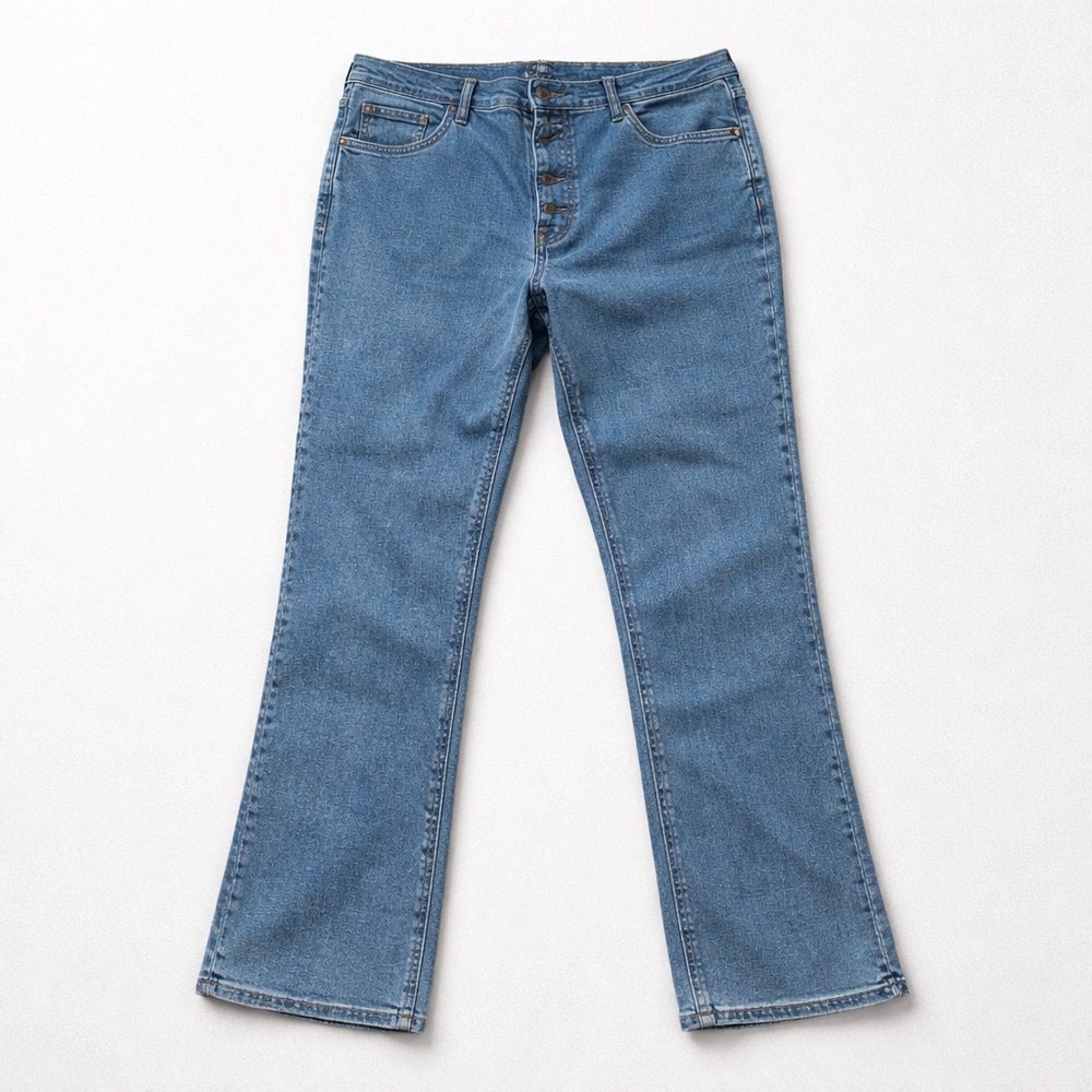 J. Crew Medium Blue Flare Cropped Jeans